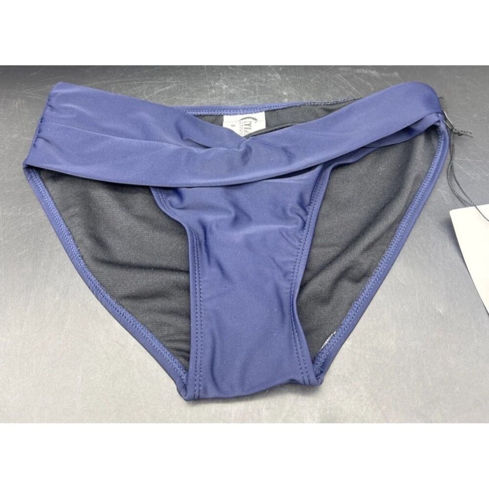 ZYIA NAVY BLUE Bikini Bottom Sz S NEW Pool Beach Summer Vacation Cruise Travel